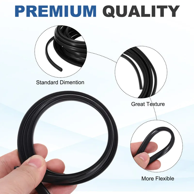 10m / 32.8ft Black 6mm 2020 Aluminum T Slot Soft Cover Seal Pack of 1