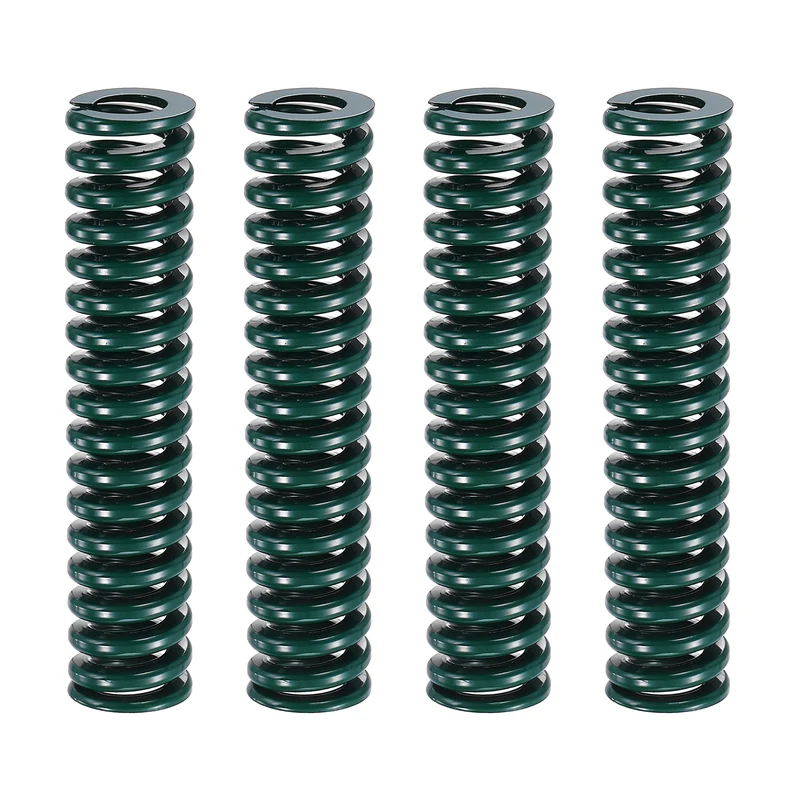 4Pcs Green Compression Spring 5/8" OD 3 Length, Alloy Steel Flat Wire
