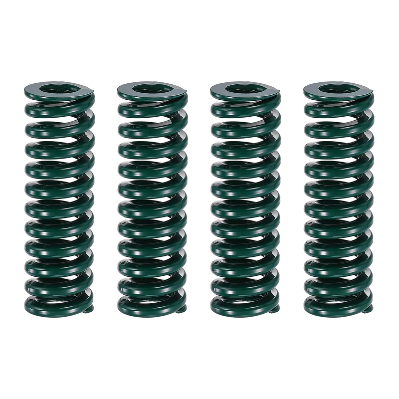 4Pcs Green Compression Spring 5/8" OD 2 Length, Alloy Steel Flat Wire