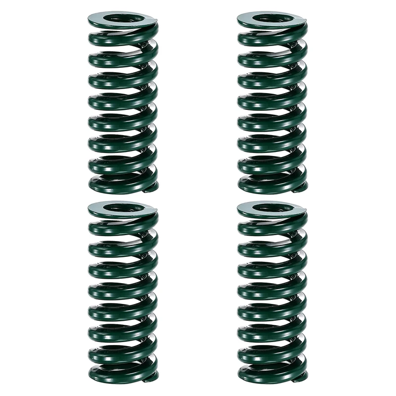 4Pcs Green Compression Spring 5/8" OD 1.5 Length, Alloy Steel Flat Wire