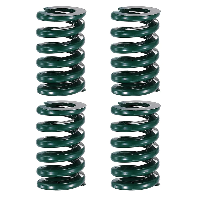 4Pcs Green Compression Spring 5/8" OD 1 Length, Alloy Steel Flat Wire