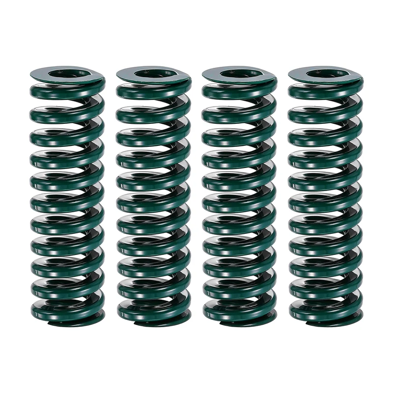 4Pcs Green Compression Spring 3/4" OD 2.5 Length, Alloy Steel Flat Wire