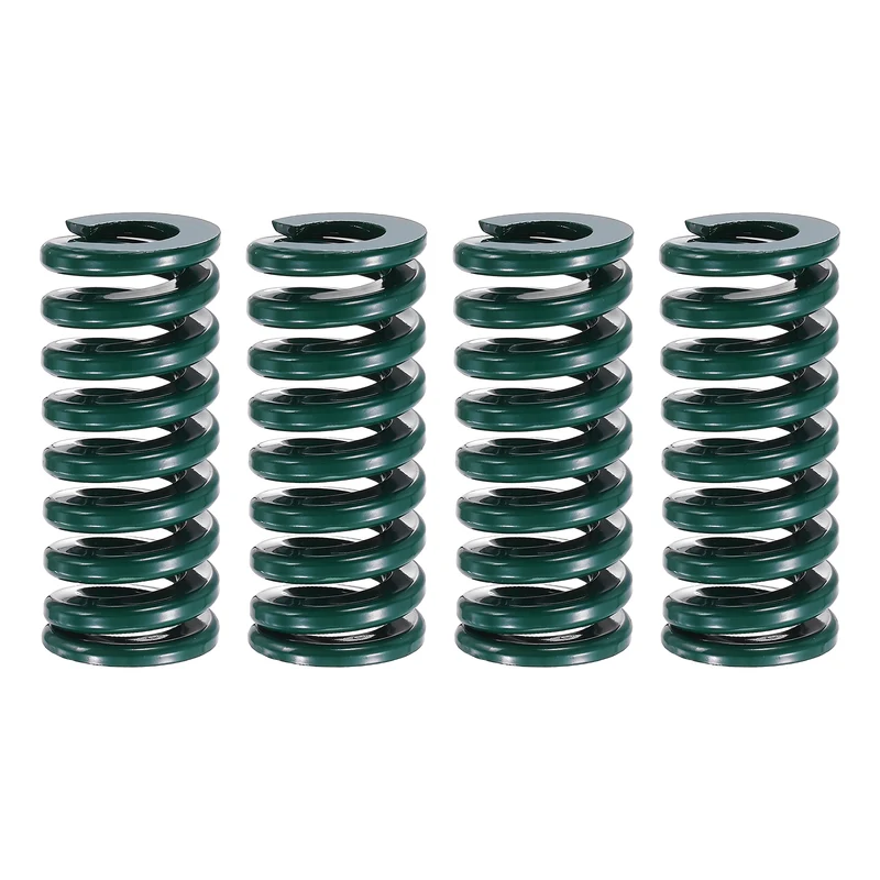 4Pcs Green Compression Spring 3/4" OD 1.75 Length, Alloy Steel Flat Wire