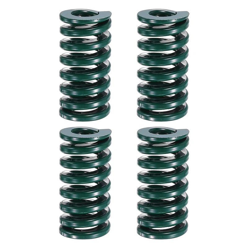 4Pcs Green Compression Spring 3/4" OD 1.5 Length, Alloy Steel Flat Wire