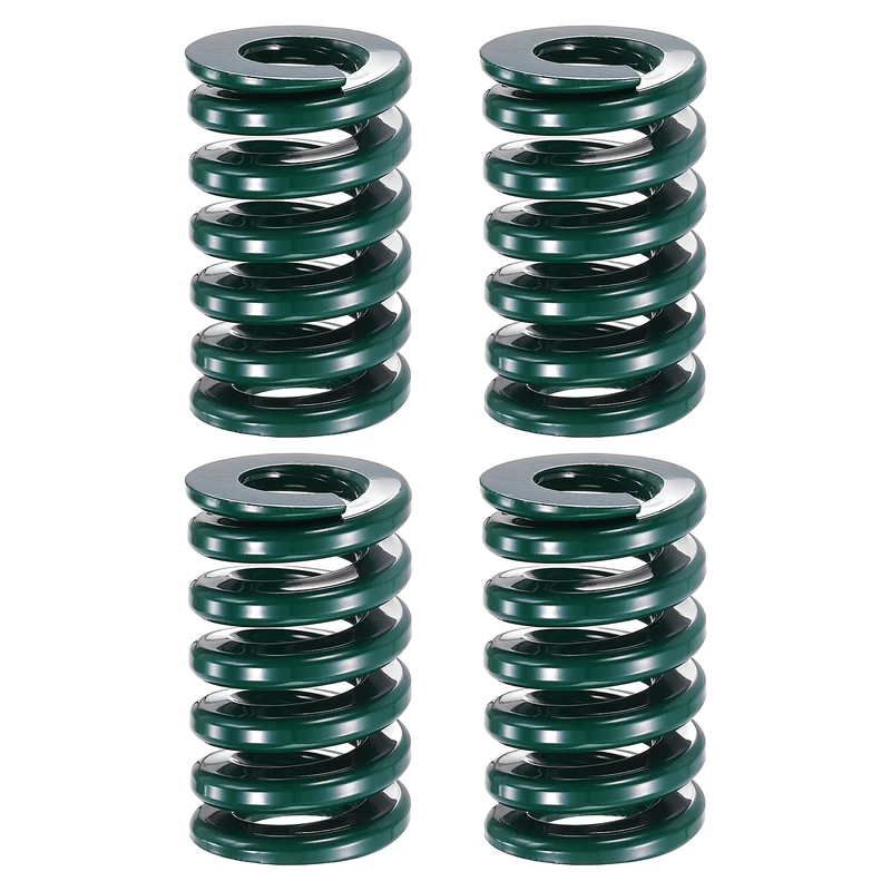 4Pcs Green Compression Spring 3/4" OD 1.25 Length, Alloy Steel Flat Wire