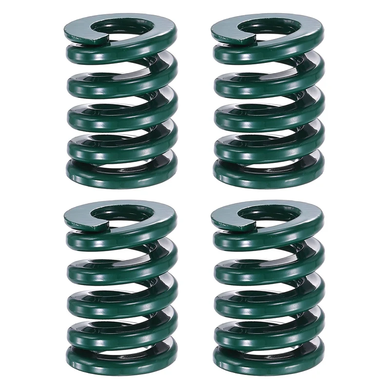 4Pcs Green Compression Spring 3/4" OD 1 Length, Alloy Steel Flat Wire