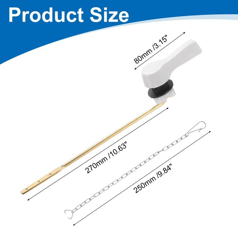 2Set Front Mount Universal Toilet Handle Replacement, 701 White
