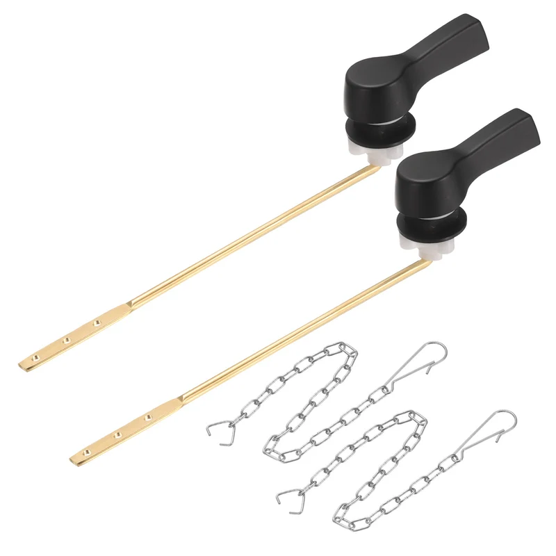 2Set Front Mount Universal Toilet Handle Replacement, 701 Black