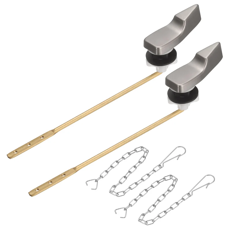 2Set Front Mount Universal Toilet Handle Replacement, 702 Silver