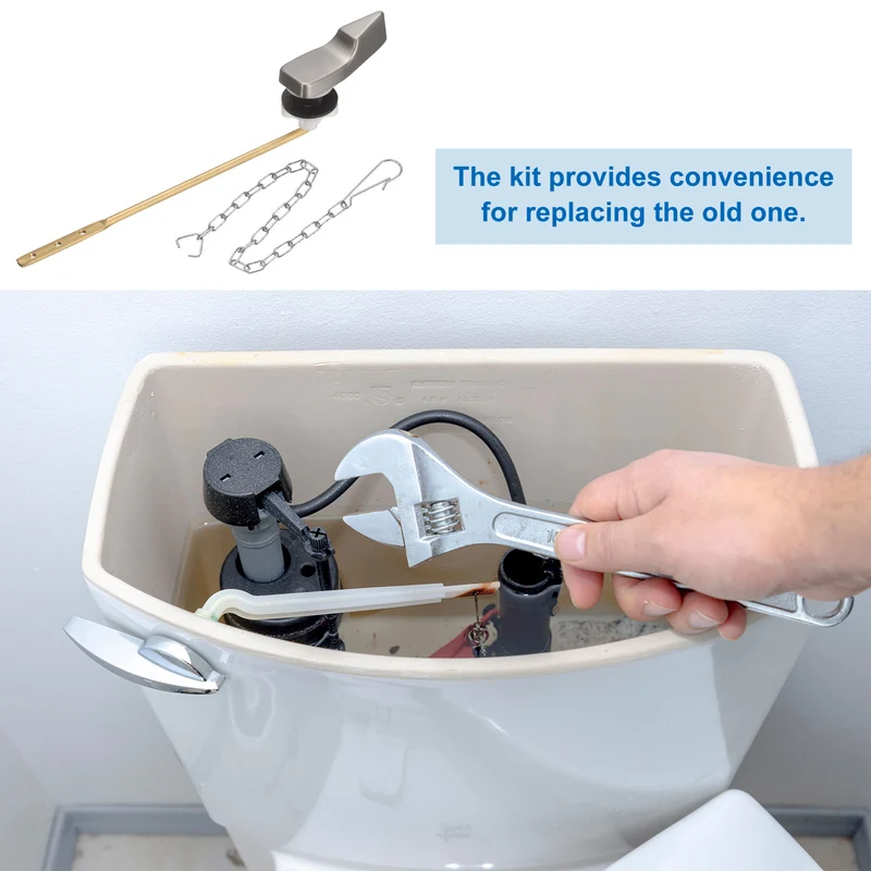 2Set Front Mount Universal Toilet Handle Replacement, 702 Silver