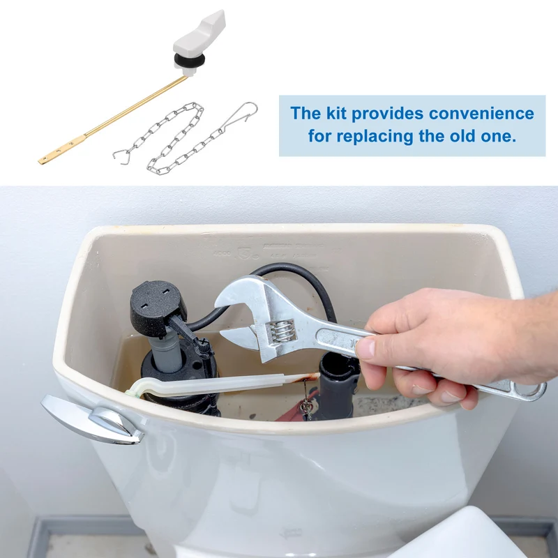 2Set Front Mount Universal Toilet Handle Replacement, 702 White