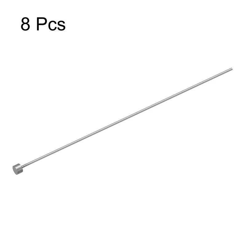Straight Ejector Pins, 2mm Dia 65Mn Steel Round Tip Punch 150 Long 8Pcs