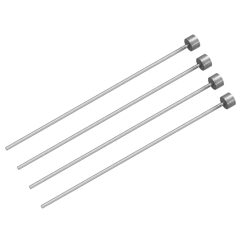 Straight Ejector Pins, 2mm Dia 65Mn Steel Round Tip Punch 100 Long 4Pcs