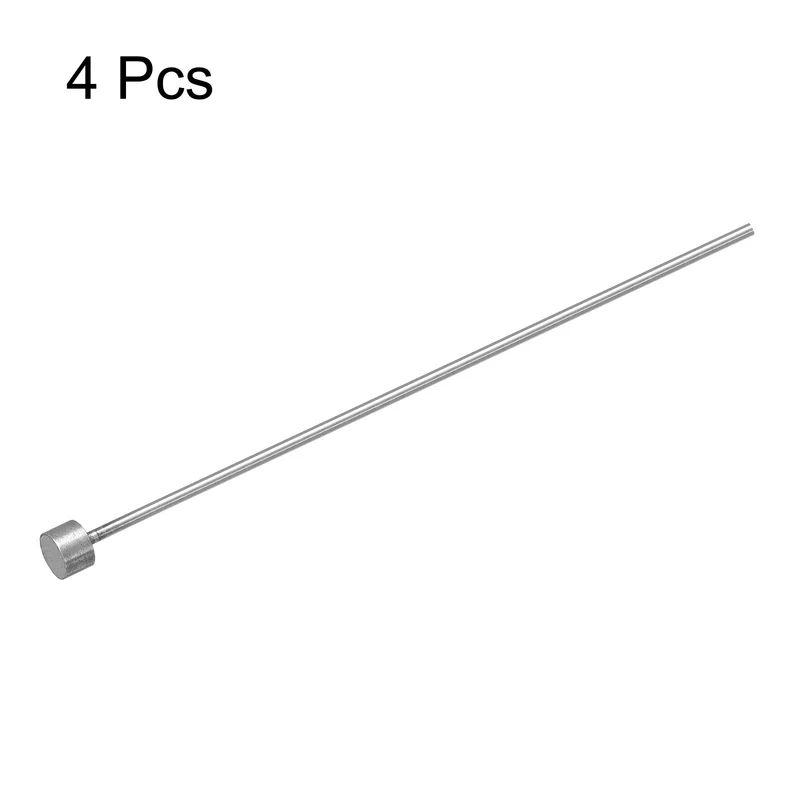 Straight Ejector Pins, 2mm Dia 65Mn Steel Round Tip Punch 100 Long 4Pcs