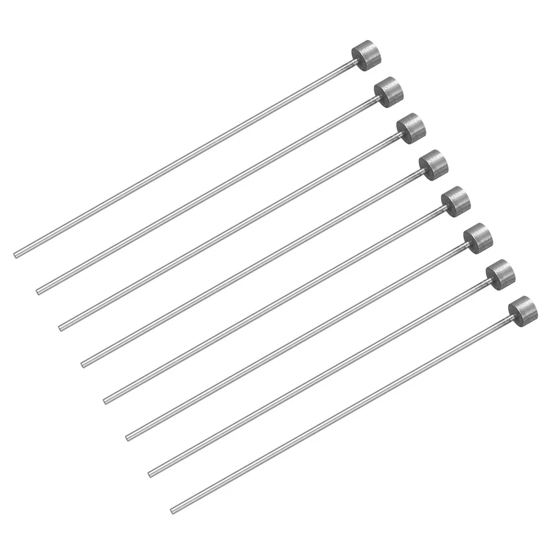 Straight Ejector Pins, 2mm Dia 65Mn Steel Round Tip Punch 100 Long 8Pcs