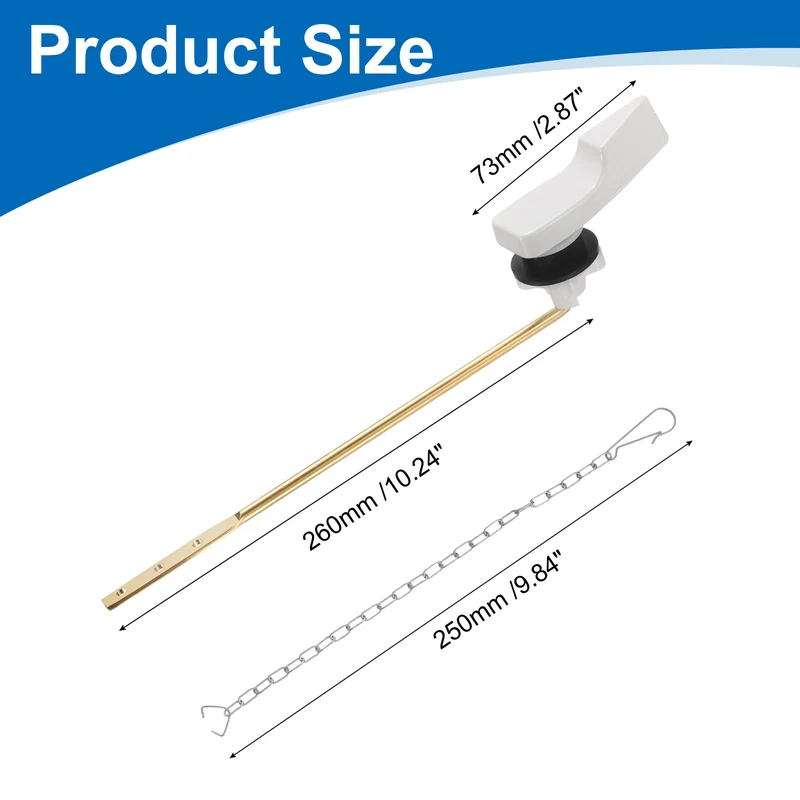 Front Mount Universal Toilet Handle Replacement, 702 White