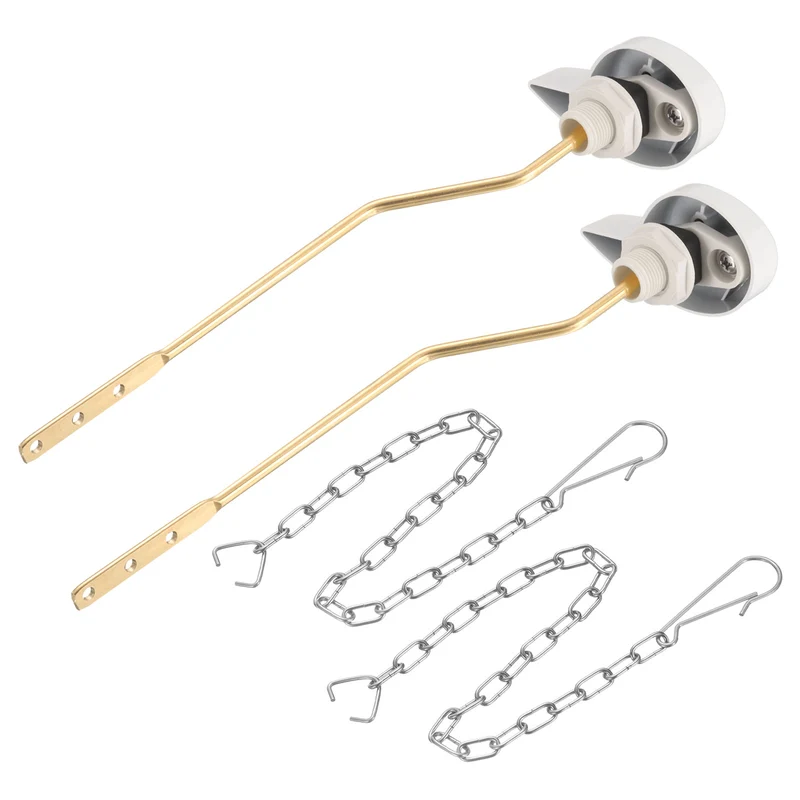 2Set Side Mount Universal Toilet Handle Replacement, 2408 White