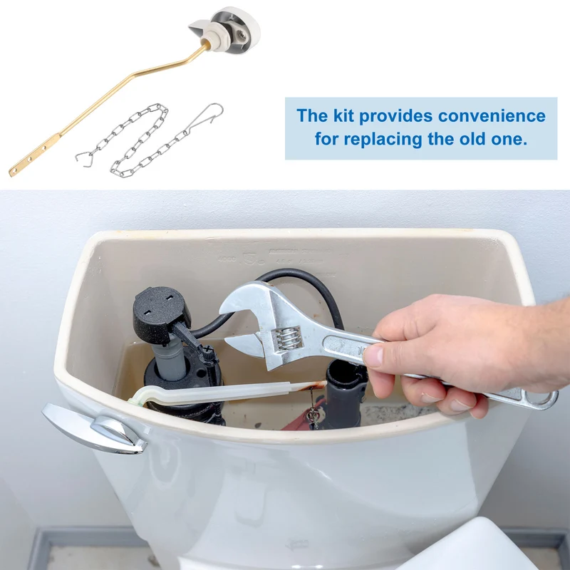 Side Mount Universal Toilet Handle Replacement, 2408 White