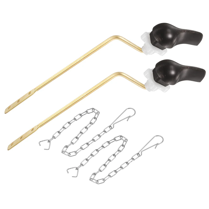 2Set Side Mount Universal Toilet Handle Replacement, 2411 Black Bronze