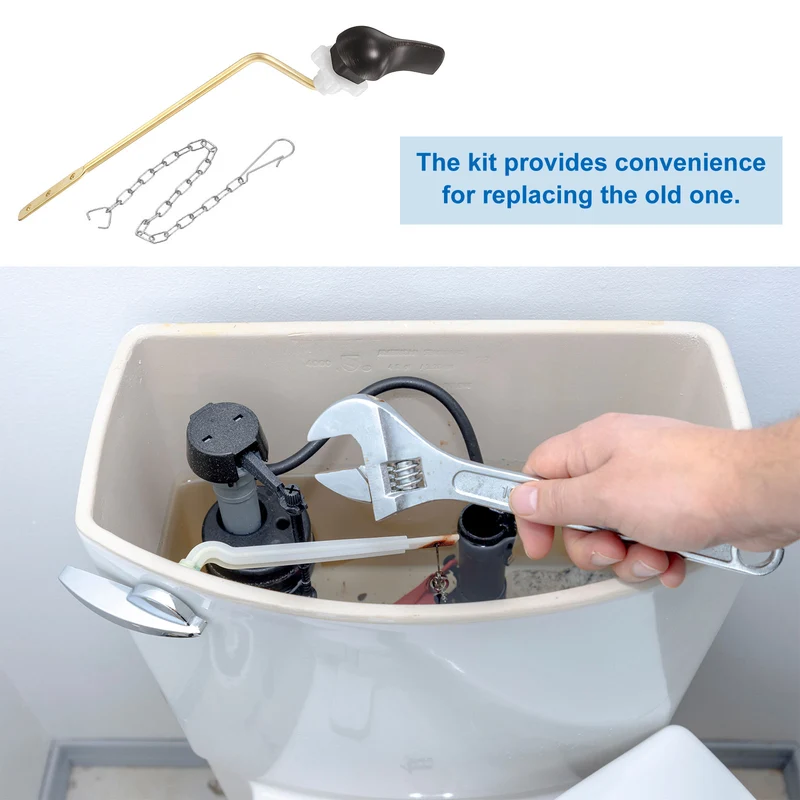 2Set Side Mount Universal Toilet Handle Replacement, 2411 Black Bronze