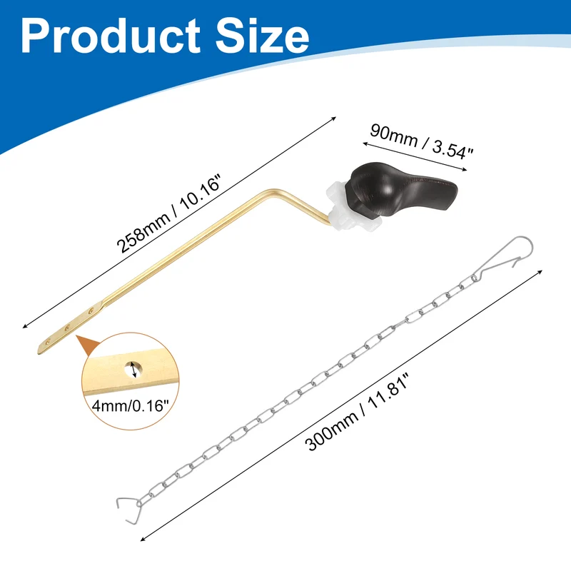 Side Mount Universal Toilet Handle Replacement, 2411 Black Bronze