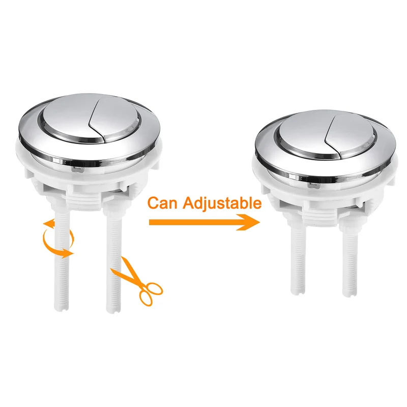 Toilet Tank Button Dual Push Flushing Toilet Replacement Button for 58mm Hole