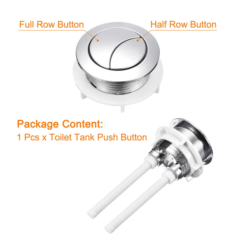 Toilet Tank Button Dual Push Flushing Toilet Replacement Button for 38mm Hole