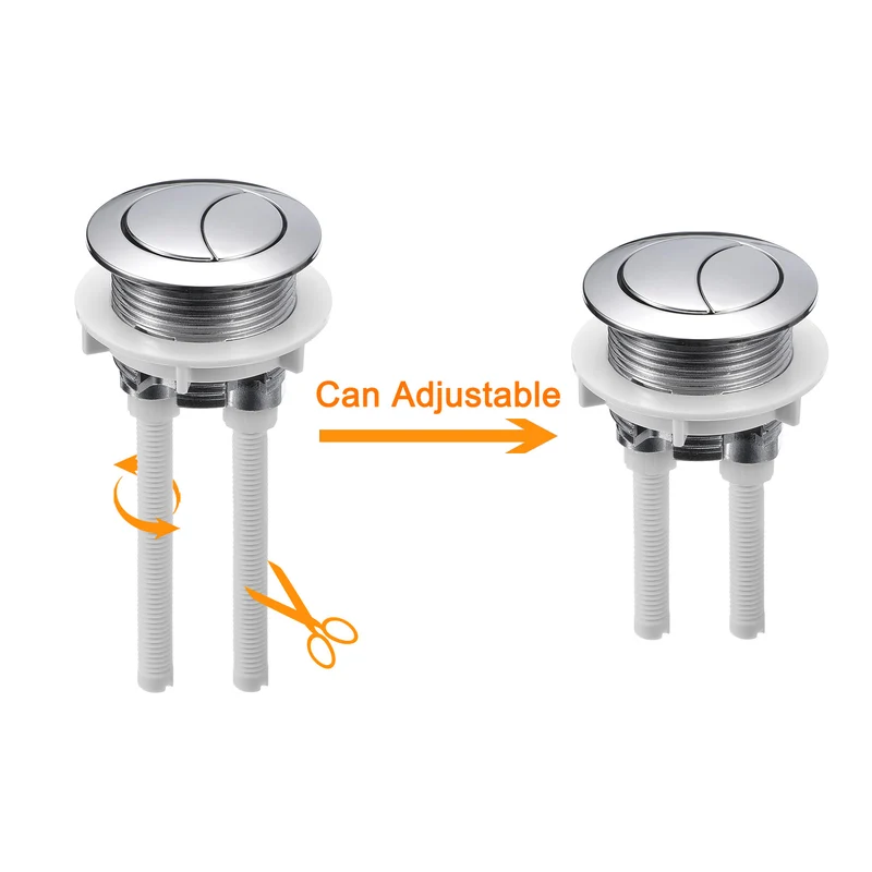 Toilet Tank Button Dual Push Flushing Toilet Replacement Button for 38mm Hole