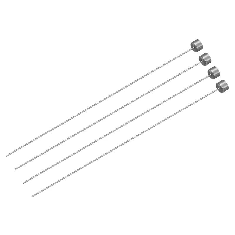 Straight Ejector Pins, 1mm Dia 65Mn Steel Round Tip Punch 100 Long 4Pcs