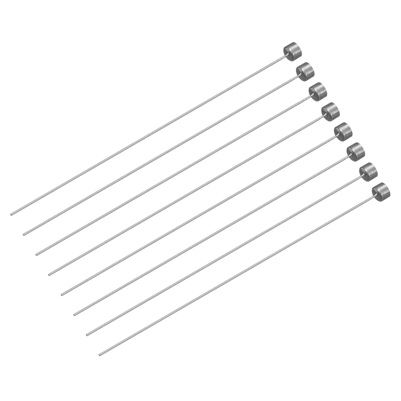 Straight Ejector Pins, 1mm Dia 65Mn Steel Round Tip Punch 100 Long 8Pcs