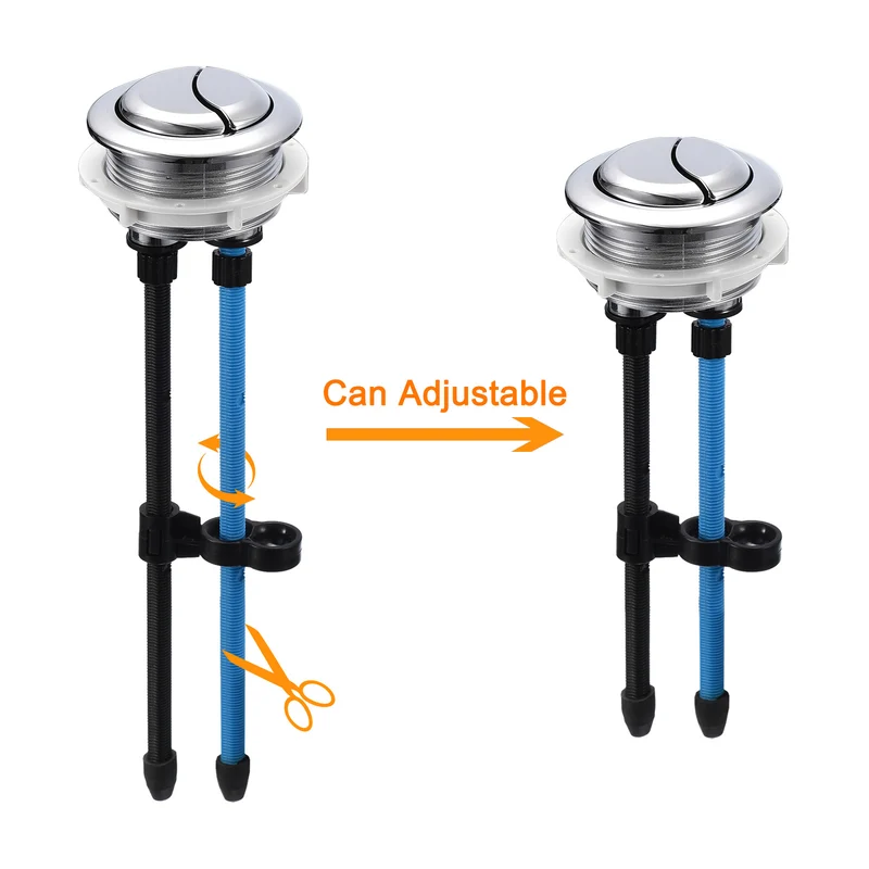 Toilet Tank Button 48mm(1.89") Thread Dual Push Flushing Toilet Button