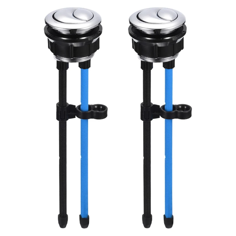 Toilet Tank Button, 2pcs 38mm(1.5") Thread Dual Push Flushing Toilet Button
