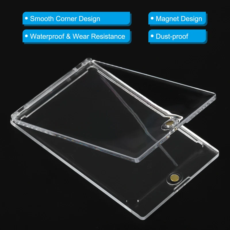 Magnetic Card Holder 35PT Clear Trading Card Protector Collector Golden