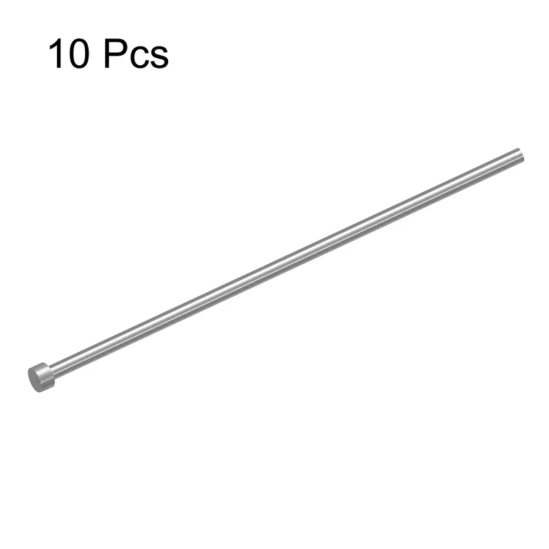 10Pcs Straight Ejector Pins, 5.5mm Dia. 65Mn Steel Round Tip Punch 200mm