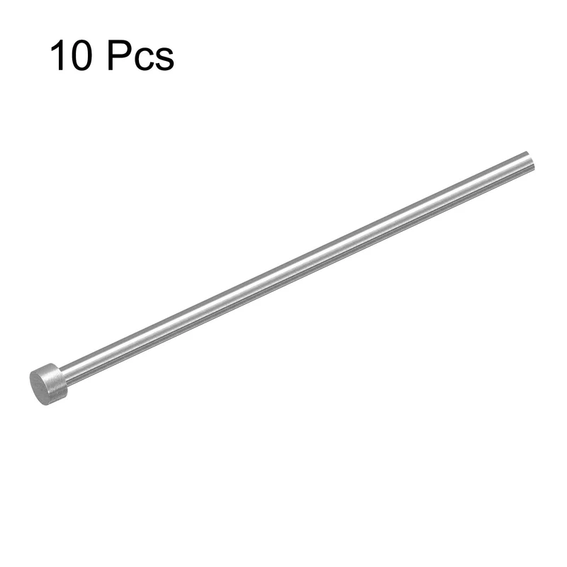 10Pcs Straight Ejector Pins, 5.5mm Dia. 65Mn Steel Round Tip Punch 150mm
