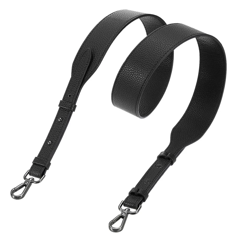45.3" Adjustable PU Leather Purse Strap Crossbody Replacement Black/Black