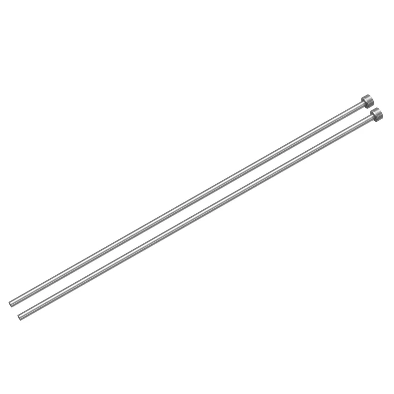 2Pcs Straight Ejector Pins, 4mm (5/32") Dia. 65Mn Steel Round Tip Punch 250mm (10") Long for Mechanical Maintenance
