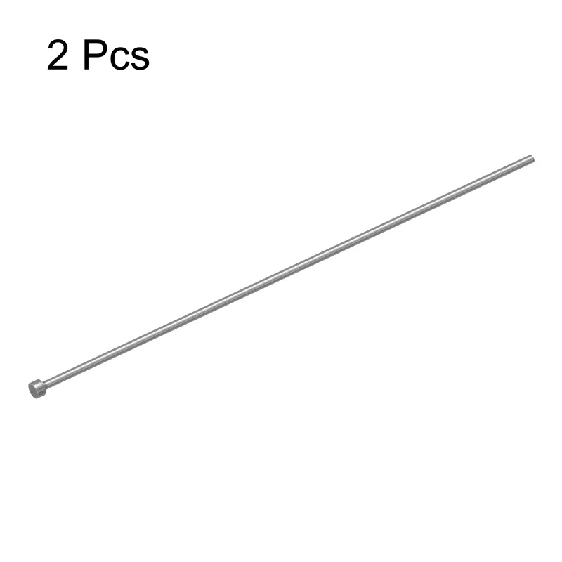 2Pcs Straight Ejector Pins, 4mm (5/32") Dia. 65Mn Steel Round Tip Punch 250mm (10") Long for Mechanical Maintenance