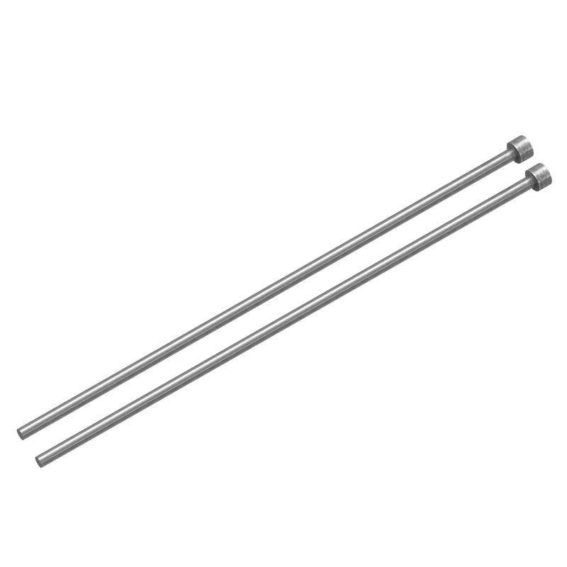 2Pcs Straight Ejector Pins, 3.5mm (9/64") Dia. 65Mn Steel Round Tip Punch 150mm (6") Long for Mechanical Maintenance