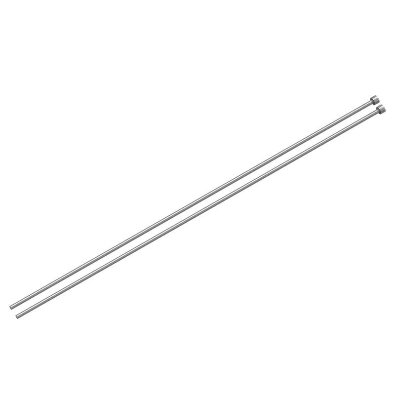 2Pcs Straight Ejector Pins, 3mm (1/8") Dia. 65Mn Steel Round Tip Punch 300mm (12") Long for Mechanical Maintenance
