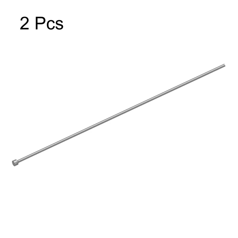 2Pcs Straight Ejector Pins, 3mm (1/8") Dia. 65Mn Steel Round Tip Punch 250mm (10") Long for Mechanical Maintenance