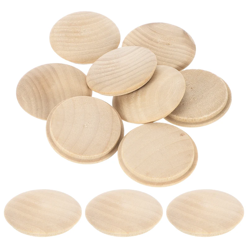 12Pcs Wood Button Plugs, 40mm/1.57" Hardwood Screw Hole Plug for Furniture
