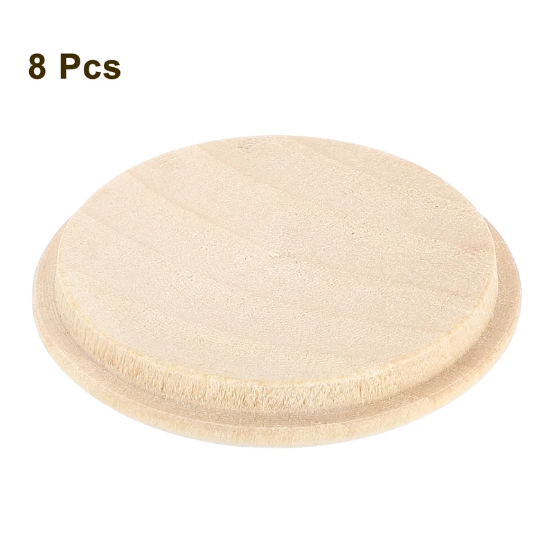 8Pcs Wood Button Plugs, 40mm/1.57" Hardwood Screw Hole Plug for Furniture