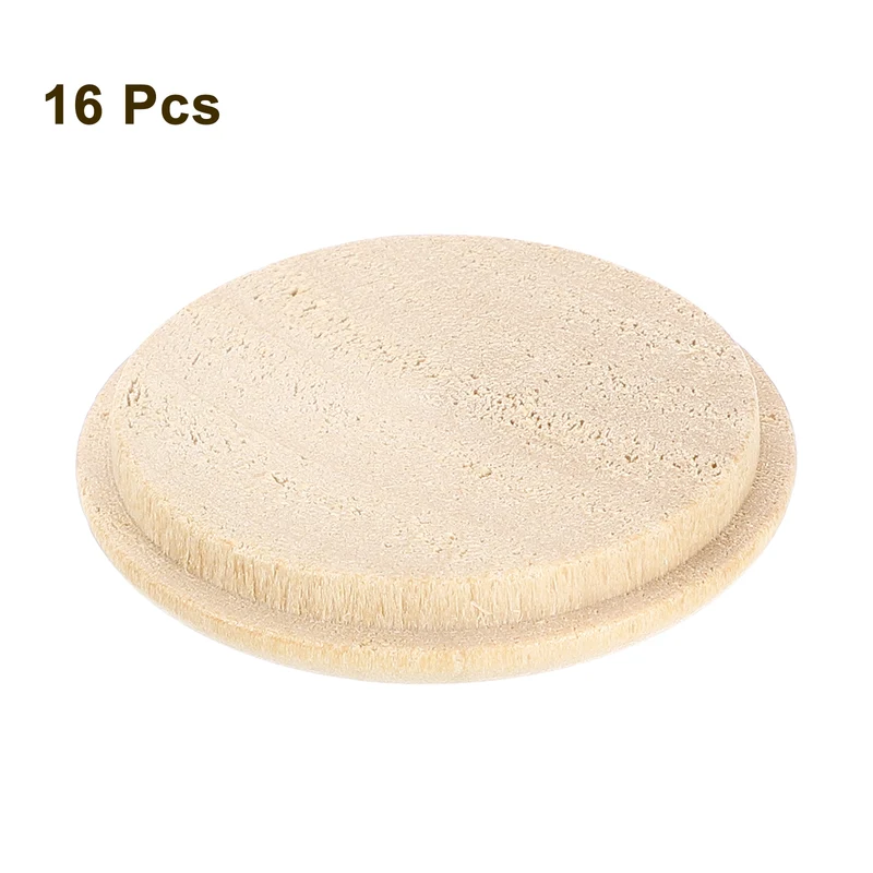 16Pcs Wood Button Plugs, 35mm/1.38" Hardwood Screw Hole Plug for Furniture