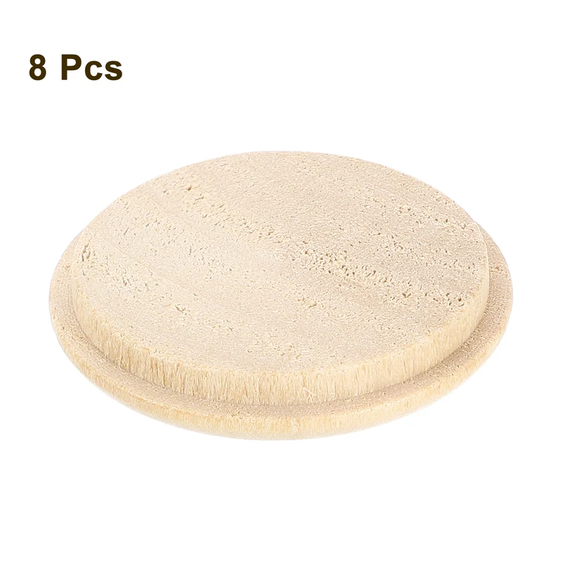 8Pcs Wood Button Plugs, 35mm/1.38" Hardwood Screw Hole Plug for Furniture