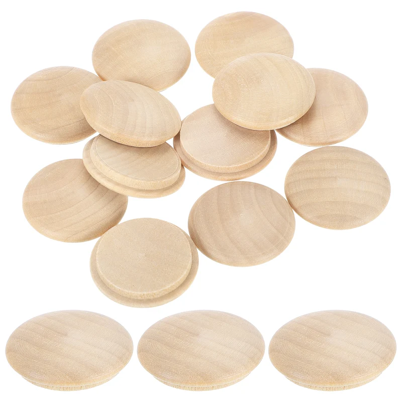 26Pcs Wood Button Plugs, 30mm/1.18" Hardwood Screw Hole Plug for Furniture