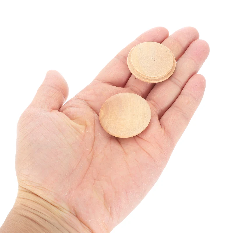 12Pcs Wood Button Plugs, 30mm/1.18" Hardwood Screw Hole Plug for Furniture