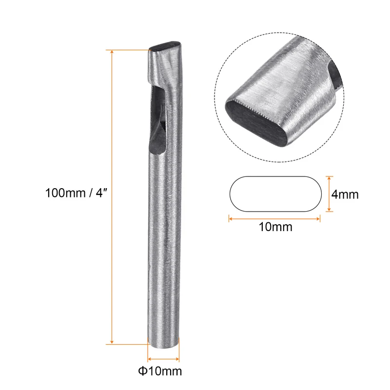Oval Hole Punch 4x10mm Leather Hollow Cutter Oblong Punch Die for Strap Belt