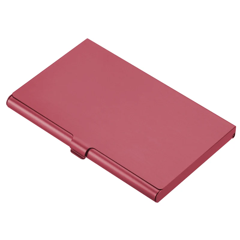 Professional Pocket Metal Business Card Case Holder Slim Wallet Red