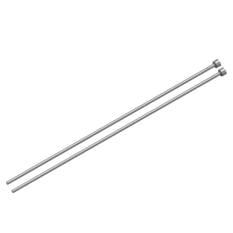 2Pcs Straight Ejector Pins, 2.5mm (3/32") Dia. 65Mn Steel Round Tip Punch 200mm (8") Long for Mechanical Maintenance